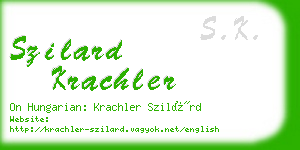 szilard krachler business card